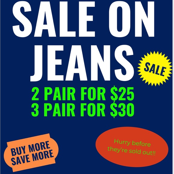 Blue Jeans Sale. Sizes 16-20. 2/$25, 3/$30 - Picture 1 of 1